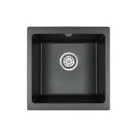Гранитная мойка Paulmark GERA 50 черный, 445х460 мм, подстольный монтаж PM104546-BL