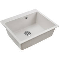 Гранитная мойка Paulmark KANTE 60 белый, 600х520 мм PM106052-WH