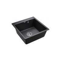 Гранитная мойка Paulmark KANTE 50 черный, 510х520 мм PM105152-BL