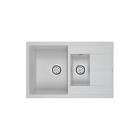 Гранитная мойка Paulmark FLUGEN 60/1,5 белый, 775х495 мм PM237850-WH
