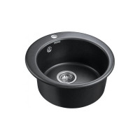 Гранитная мойка Paulmark GELEGEN 50 черный, D475 мм PM404800-BL