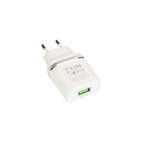 Зарядное устройство Hoco 18Вт, 3А, QC3.0, 1хUSB, C12Q, белый, коробка, 6931474716262