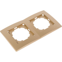 Рамка NILSON двухместная золото Touran metallic 24150092