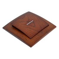 Выключатель NILSON 1СП с подсветкой орех Touran wood 24271002