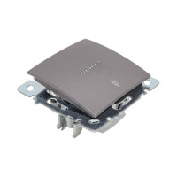 Механизм выключателя NILSON 1СП проходной с подсветкой антрацит Touran/Alegra metallic 24160408