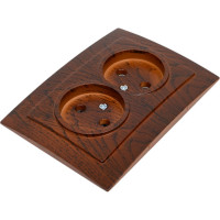 Розетка NILSON 2СП орех Touran wood 24271024