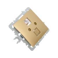 Механизм розетки NILSON 1СП комп золото Touran/Alegra metallic 24150444