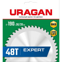 Диск пильный по дереву URAGAN Expert (190х30/20 мм; 48Т) 36802-190-30-48_z01