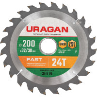 Диск пильный по дереву Fast (200х32/30 мм; 24Т) Uragan 36800-200-32-24_z01