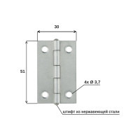 Петля ALBERTS оцинкованный, 51x30х0.75 мм 345389