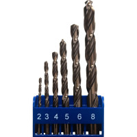 Сверла по металлу Профи (6 шт; 2, 3, 4, 5, 6, 8 мм; HSS с кобальтом) FIT HQ 34013
