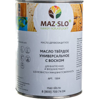 Твёрдое универсальное масло с воском MAZ-SLO цвет Фундук 1 л 8061775