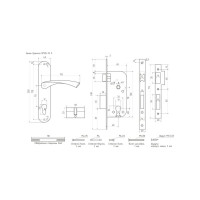 Врезной замок НОРА-М N100-70 Л старая бронза 11439