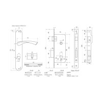 Врезной замок НОРА-М N100-85 К золото 8227