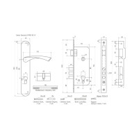 Врезной замок НОРА-М N100-85 M старая бронза 8314