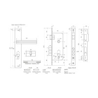 Врезной замок НОРА-М N106-85 M старая бронза 16116
