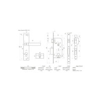 Врезной замок НОРА-М N109-70 Л хром 16271