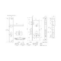 Врезной замок НОРА-М N111-85 M ст.бронза 16286