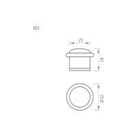 Дверной ограничитель НОРА-М 102 ст. бронза 7236