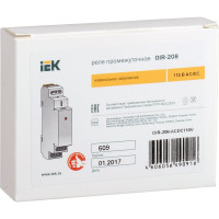 Промежуточное реле IEK OIR 2 контакта, 8А, 110В, AC/DC OIR-208-ACDC110V