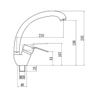 Смеситель для кухонной мойки Fmark хром FM4163 23133