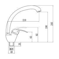 Смеситель для кухонной мойки Fmark хром FM4103 23135