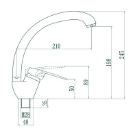 Смеситель для кухонной мойки Fmark хром FM4104 23134