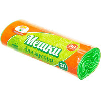 Мешки особопрочные (20 шт; 30 л; 8 мкм; ПНД) для мусора Умничка MPU2032