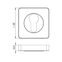 Накладка ARMADILLO CYLINDER ET/SQ-21CP-8 хром 2шт 20453