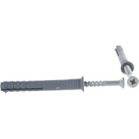 Дюбель-гвоздь Госкреп 8х60 мм, потайная манжета, полипропилен, 100 шт., большой пластиковый контейнер, 1000 мл 4-0012100