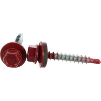 Кровельный саморез Госкреп 4.8х35 мм, RAL 3011, коричнево-красный, 250 шт., большой пластиковый контейнер, 1000 мл 2-0016640
