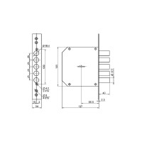Врезной замок BORDER 72113-ЗВ8-6ПК5 18122 00018122