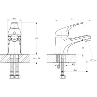 Смеситель для умывальника RUSH Corsica хром CO4240-11
