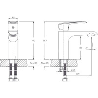 Смеситель для умывальника RUSH Gozo хром GZ3735-11