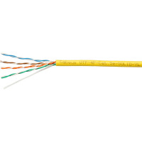 Кабель Cabeus витая пара, категория 5e, 4 пары 0,51мм 24 AWG одножильный, UTP-4P-Cat.5e-SOLID-YL
