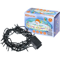 Светодиодная гирлянда TDM ELECTRIC СГ50MЗ5, многоцветная, зеленый шнур, 5м, 8 режимов, 250 В SQ0361-0040