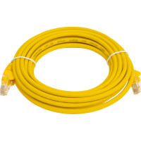 Патч-корд LANMASTER RJ45 - RJ45, 4 пары, UTP, категория 5е, 5 м, желтый LAN-PC45/U5E-5.0-YL