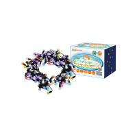 Светодиодная гирлянда TDM ELECTRIC Шарики 100LED, 10м, многоцветная, каучук, черный, последовательное подключение, SQ0361-0065