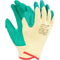 Трикотажные перчатки Fort 7032 W, рифленый латекс, 00501183145