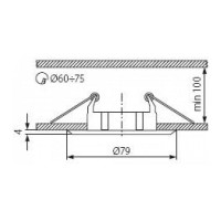 Точечный светильник KANLUX VIDI CTC-5514-B/ 25995
