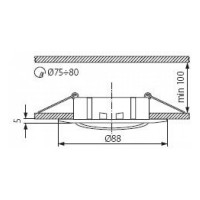 Точечный светильник KANLUX LUTO CTX-DT02B-C/ 2591