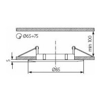 Точечный светильник KANLUX LUTO CTX-DS02B-AB/ 2584