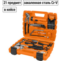 Универсальный набор инструментов для дома TDM  ELECTRIC №1 21 позиция CR-V сталь "Алмаз" SQ1014-0101