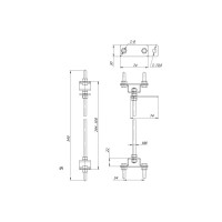 Межстеновая точка заземления EZETEK 200-300мм 41515