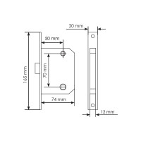 Сантехническая защелка MORELLI 2070 AB 9008911