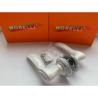 Дверная ручка MORELLI "Catherine", цвет-белая эмаль/хром  MH-36-CLP W/PC 9011972