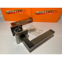 Дверная ручка MORELLI "Sanibel", цвет-бел. никель/черн. никель MH-39 SN/BN-S 9011215