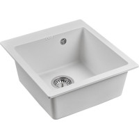 Гранитная мойка Paulmark KANTE 45 белый 460х510 мм PM104651-WH