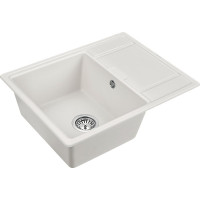 Гранитная мойка Paulmark FLUGEN 50-650 белый 650х500 мм PM216550-WH