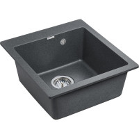 Гранитная мойка Paulmark KANTE 45 графит 460х510 мм PM104651-DG
